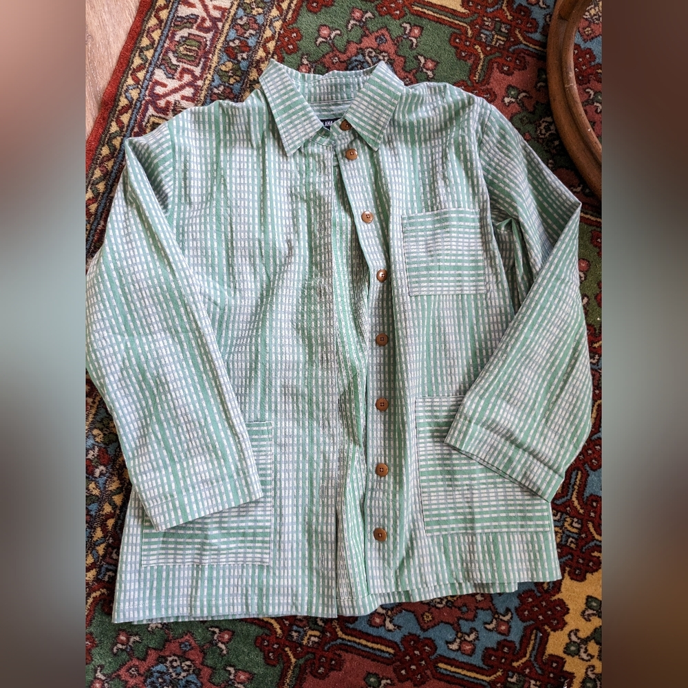 Melvin Shirt, Ilana Kohn. Color: Green (Kelly Stripe), Size: Large